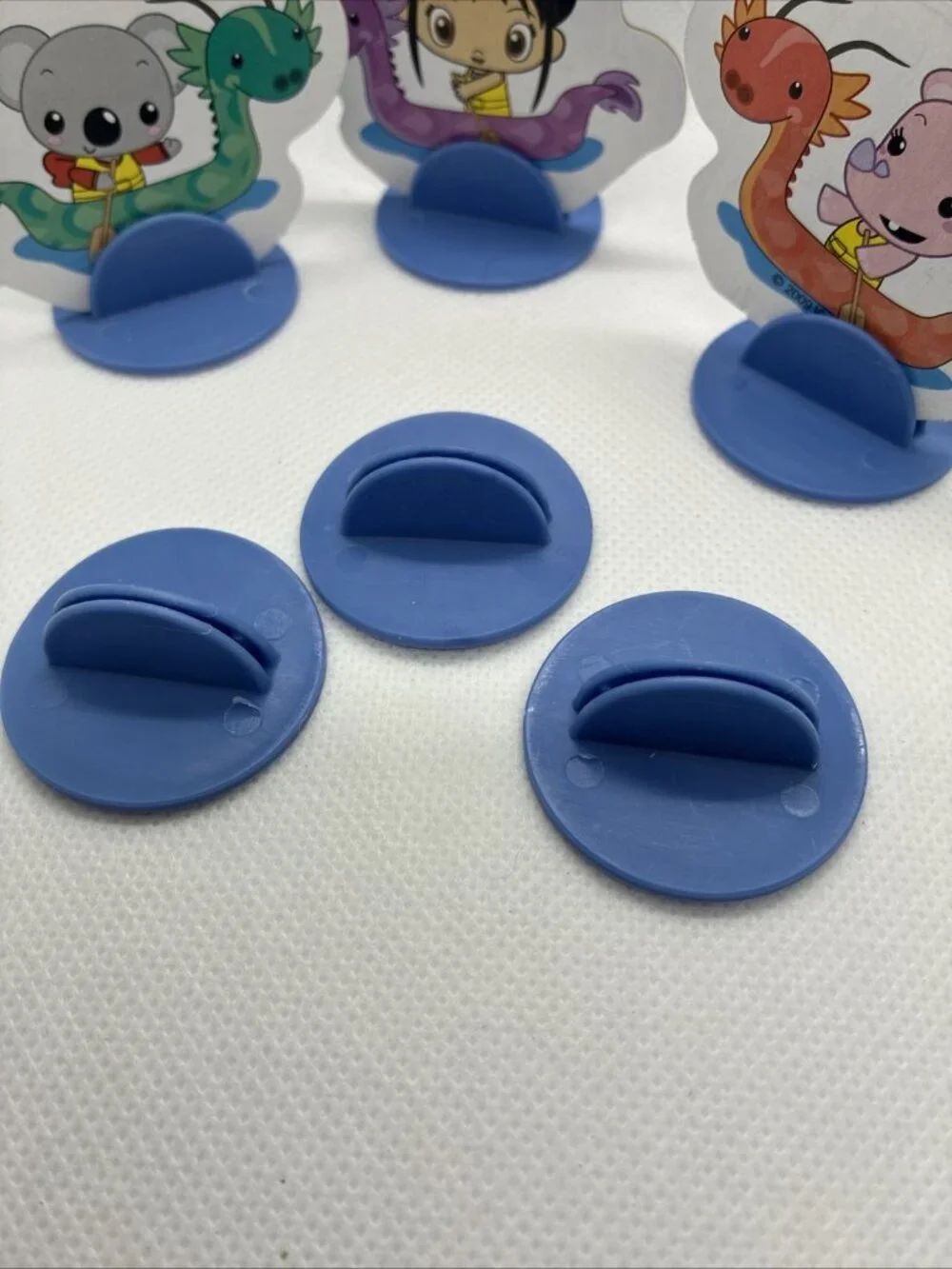Ni Hao Kai Lan Dragon Boat Race Game 3 Pawns & 6 Blue Stands Replacement Lot